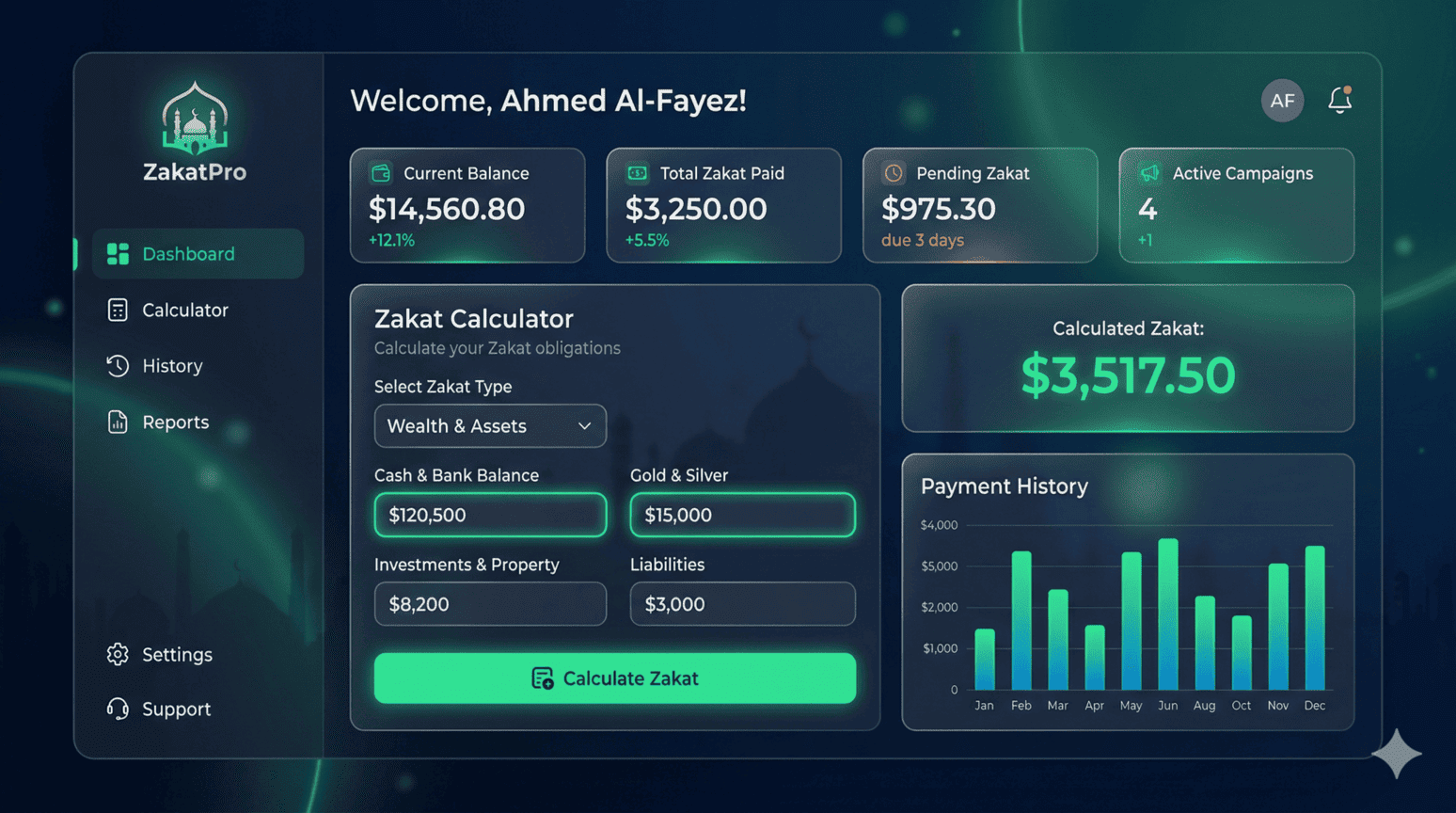 ZakatFlow — Kalkulator Zakat Digital Pribadi