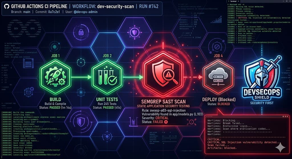 Hari 9: Semgrep SAST di CI, Pipeline Gagal Karena Kode