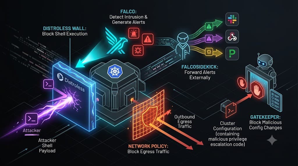 Hari 41: Falco Attack Sim — 6 Alerts, Defense in Depth